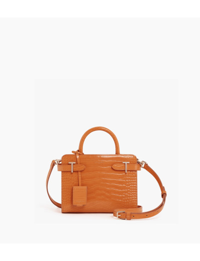 Petit sac à main Emilie en cuir effet croco