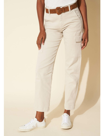 Pantalon cargo taille haute