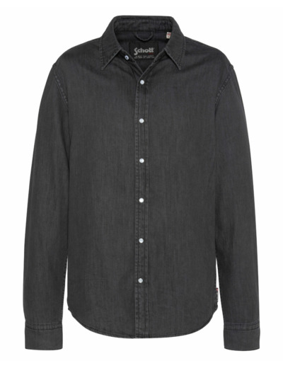 Chemise en denim à manches longues SCHOTT SHTULSAX