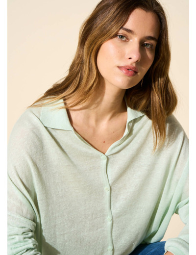 Gilet ample avec col polo