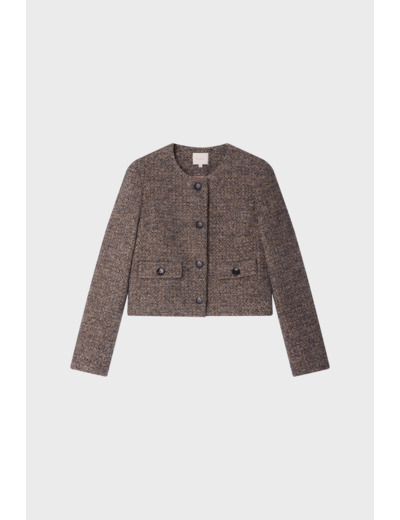 Veste courte tweed et lurex - MARJANE