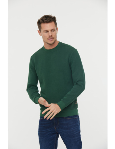 Sweat col rond maille piquée