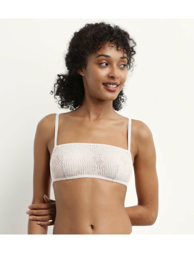 Bralette sans armature en dentelle graphique Nacre Mod de Dim