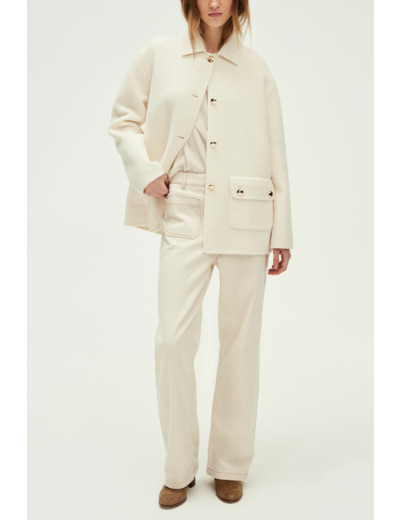 Veste en laine double face bouclée - SIA