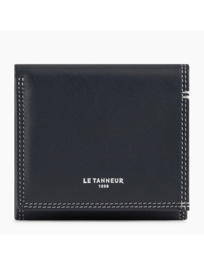Porte monnaie boite avec poche billet Martin en cuir lisse