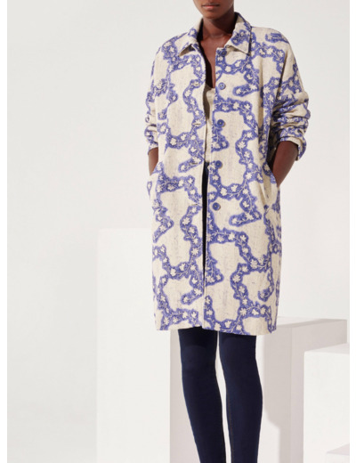 Manteau bleu indigo