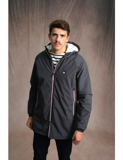 Coupe-vent long mixte doublé sherpa Pluton