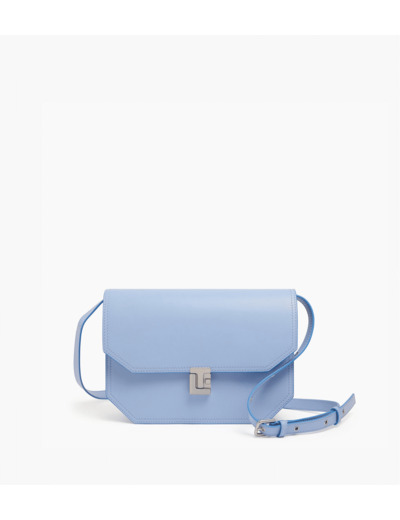 Sac bandoulière moyen modèle Rose en cuir lisse