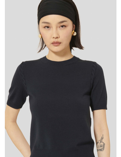 Pull Pica Nuit en Laine Merinos Extrafine