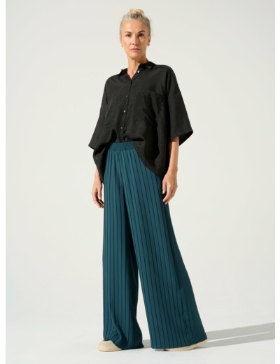 Pantalon large emeraude