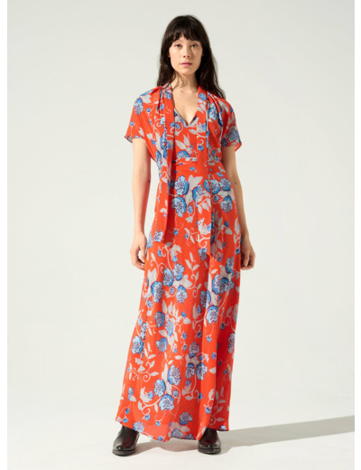 Robe bouquet rouge