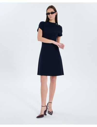 Robe courte en maille nocturne