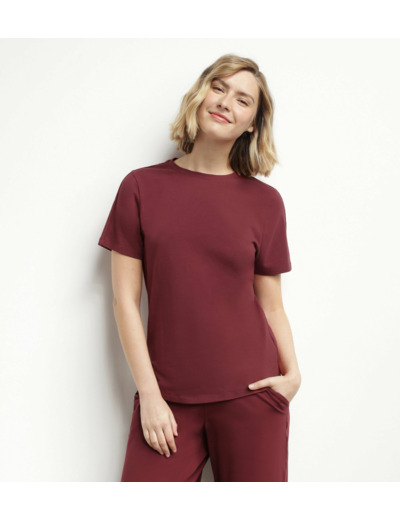 T-shirt de sport femme thermorégulateur en jersey Bordeaux Dim Move