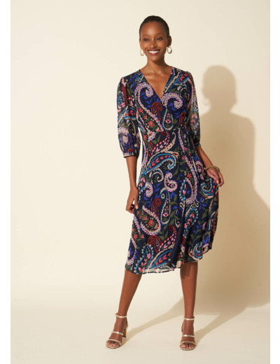 Robe cache coeur imprimée