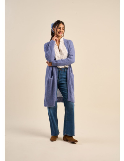 Gilet mi-long ouvert