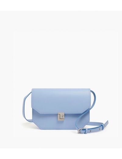 Sac bandoulière moyen modèle Rose en cuir lisse