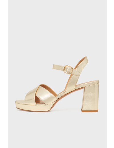 Sandales dorées à plateforme - LYA
