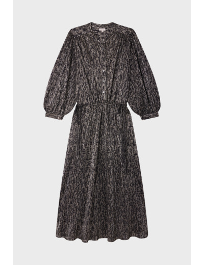 Robe midi en lurex léopard - SYDONIE