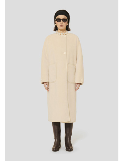 Manteau Marta Craie en Polyester
