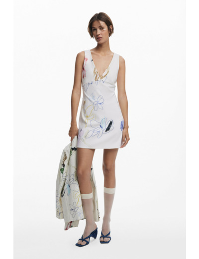 Robe Sans Manches En Tissu – Femme
