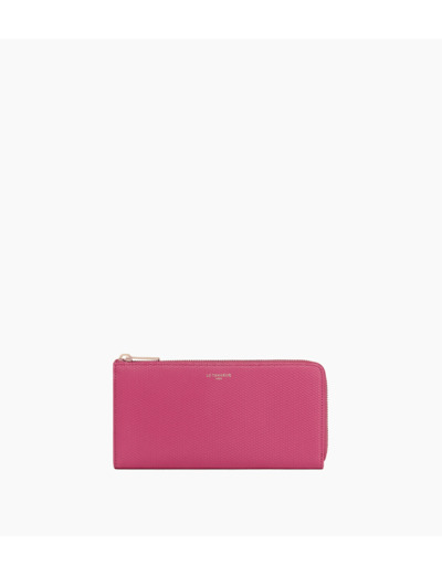 Compagnon zippé Emilie en cuir signature T