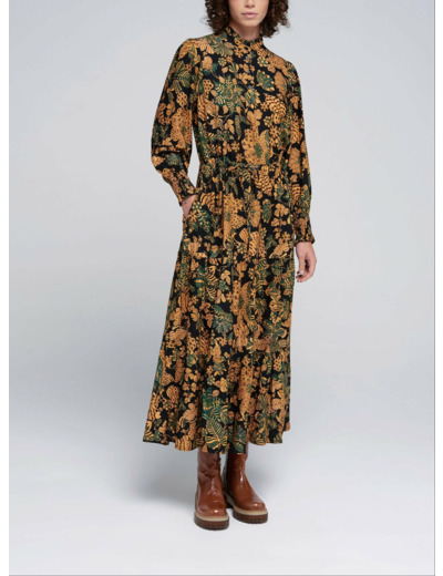 Robe fleurs miel