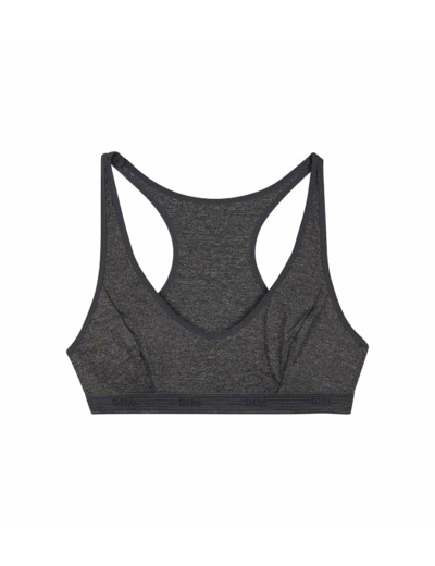 Brassière de sport pour fille Gris Chiné Foncé en microfibre Dim Micro