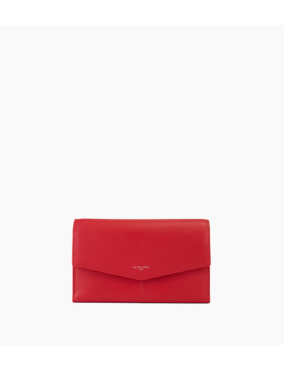 Portefeuille un volet Charlotte en cuir lisse