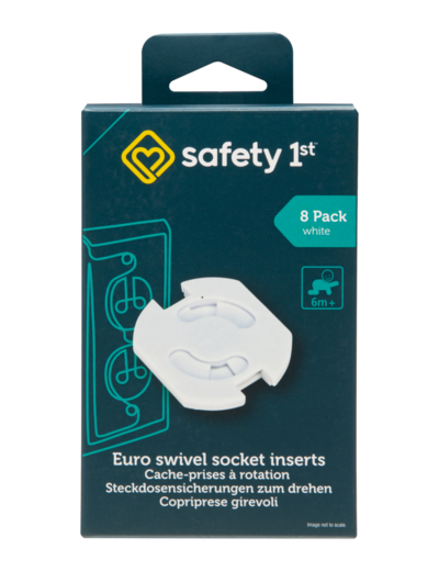 Cache prise rotatif x 8 Blanc