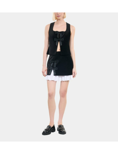 Jupe Courte En Velours Noir black