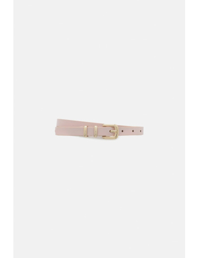 Ceinture fleur en croûte de cuir