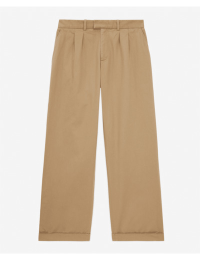 Pantalon Seul A Pinces Et Revers camel