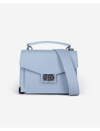 Sac Emily Small En Cuir Graine blue