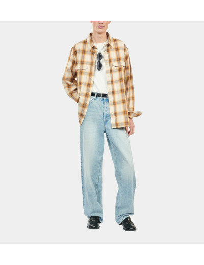 Checked Shirt marron