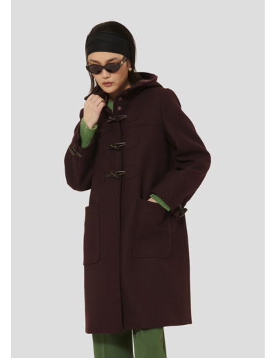 Manteau Manoela Figue en Laine Froide