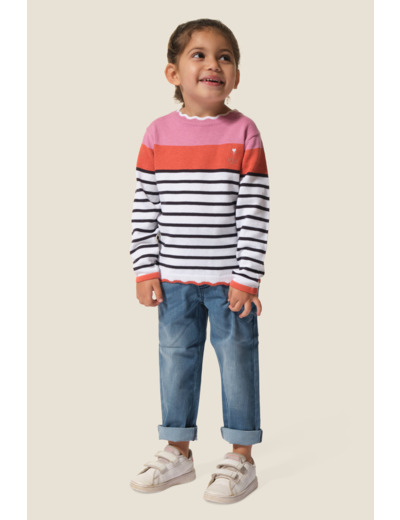 Pull fille bicolore Hannae