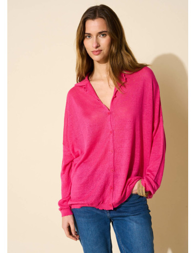 Gilet ample avec col polo