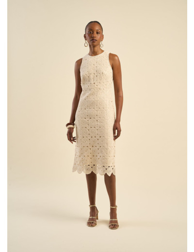 Robe en guipure dos nu