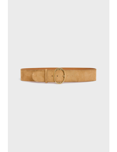Ceinture large en cuir velours - BONNIE
