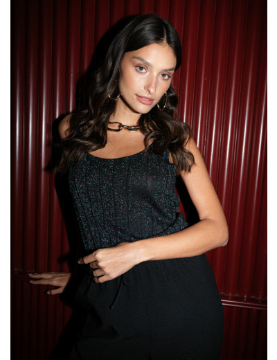 Top en maille scintillant