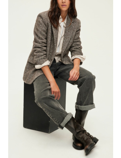 Blazer à rayures obliques - MAZARINE
