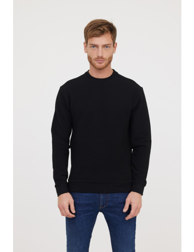 Sweat col rond maille piquée