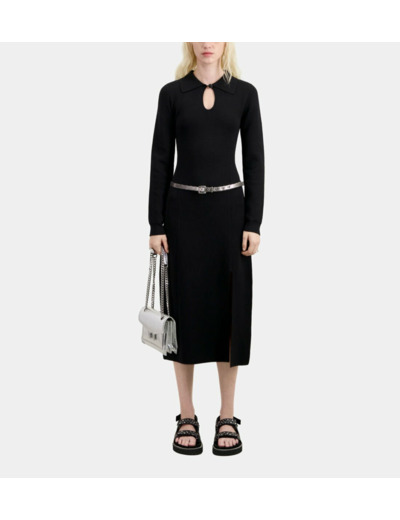 Robe Longue Et Decoupe Goutte black