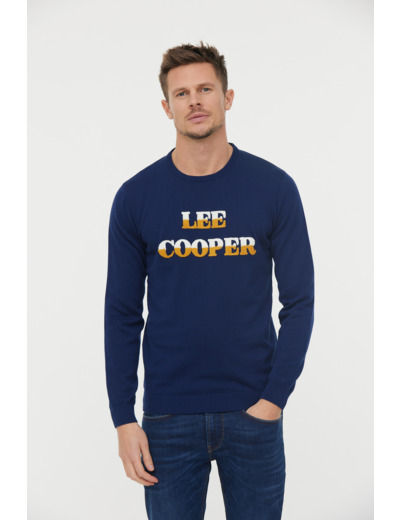 Pull col rond «Lee Cooper» bouclette poitrine
