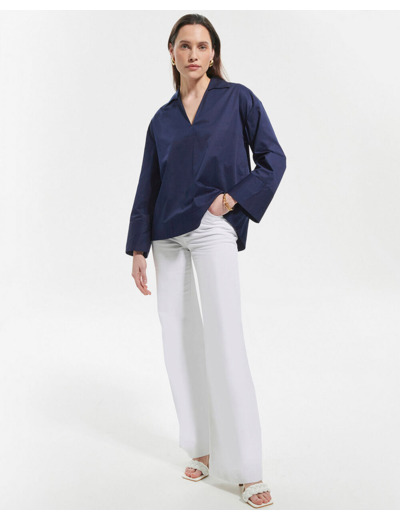 Chemise Capri Marine en Coton