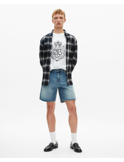 T-shirt manches courtes print blason white