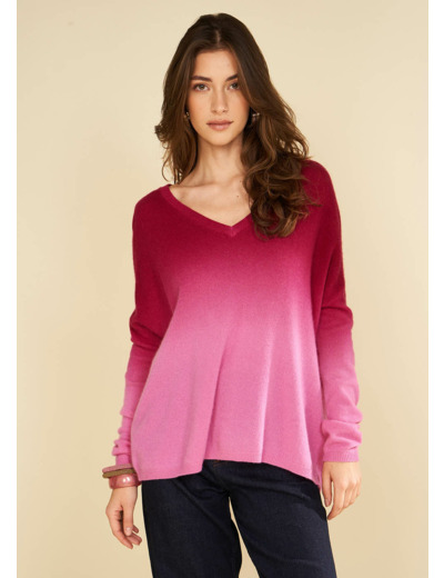 Pull dip dye 100% cachemire