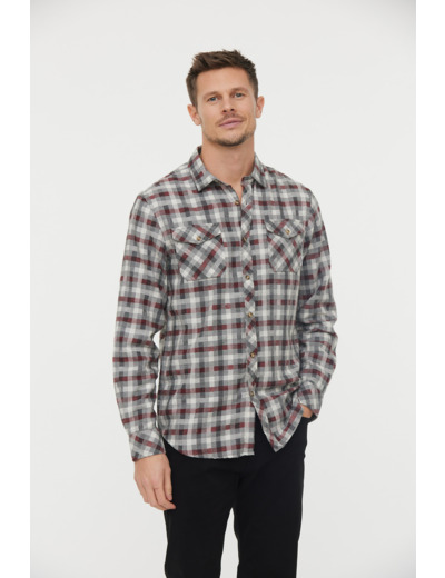 Chemise flanelle carreaux avec poches poitrine