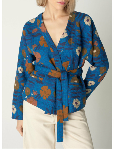 Veste fleur jeans