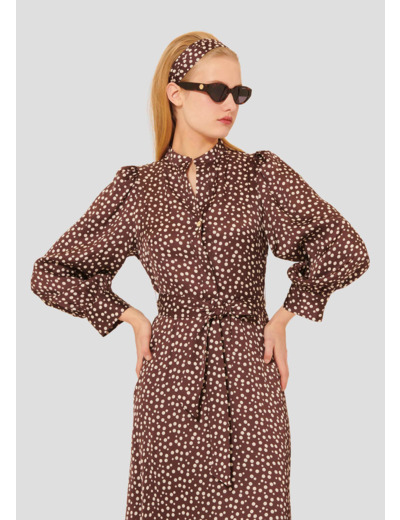 Robe Rivoltina Chocolat en Viscose